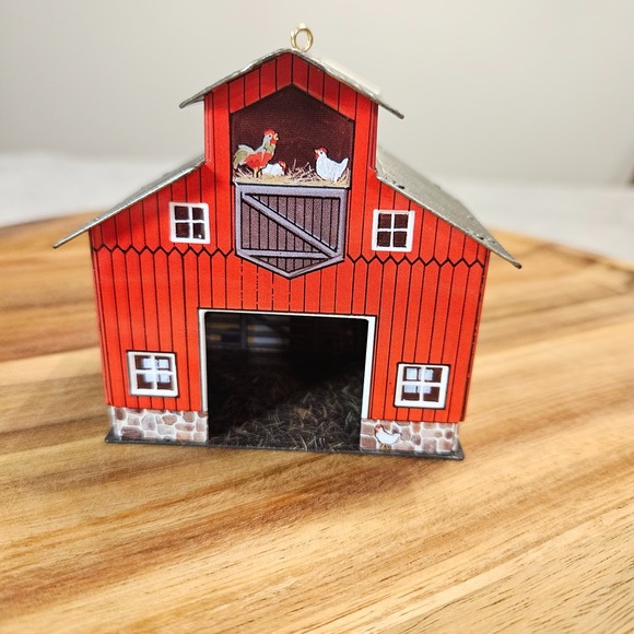 1999 Hallmark Keepsake Ornament TIN Red Barn - Picture 2 of 5